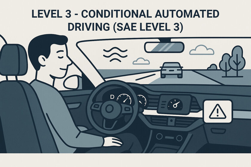Man sitting in a car and not driving.