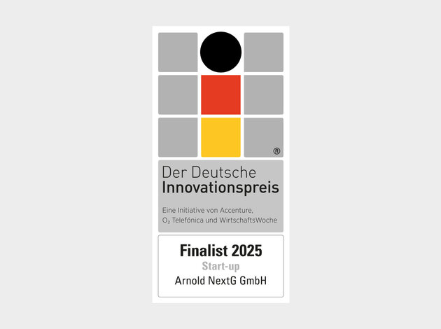 Certificate logo from Wirtschaftswoche - German Innovation Award Finalist Start-up 2025